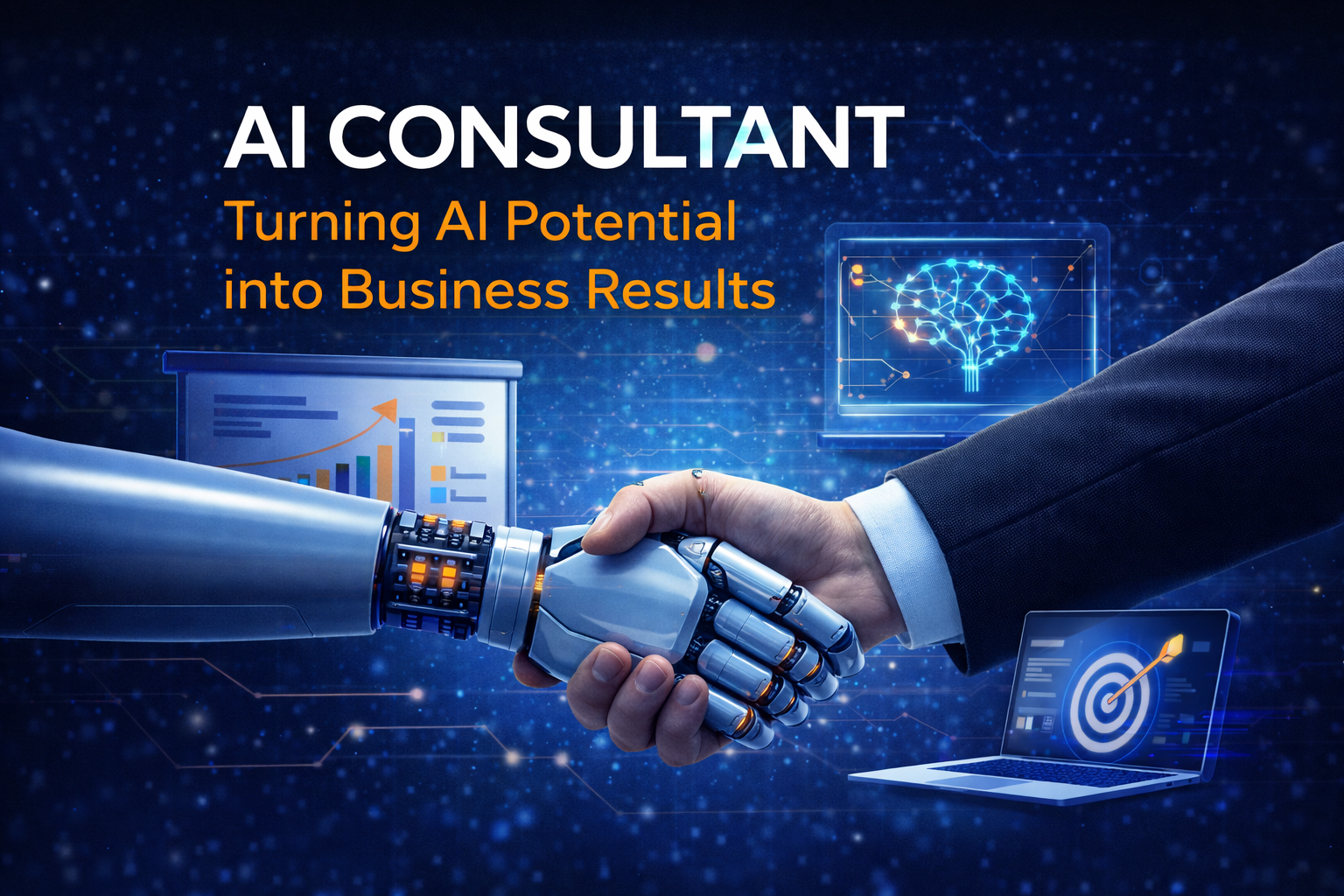 AI consultant helping businesses adopt artificial intelligence and turn AI strategy into business results